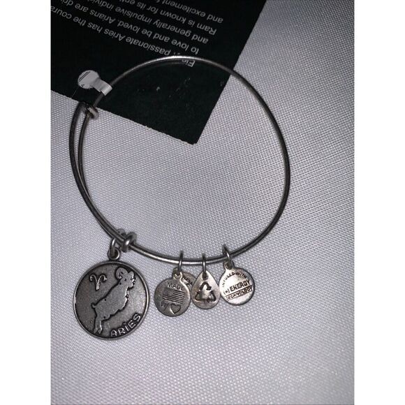 Alex and Ani Aries Charm Bracelet new with card and tag adjustable bracelet - Picture 2 of 7
